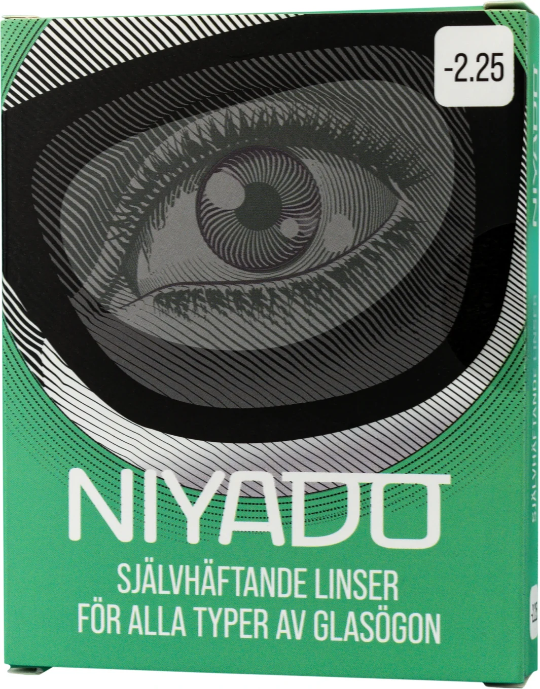 NIYADO Självhäftande Optiska Silikonlinser 1-par -2,25 NIYADO