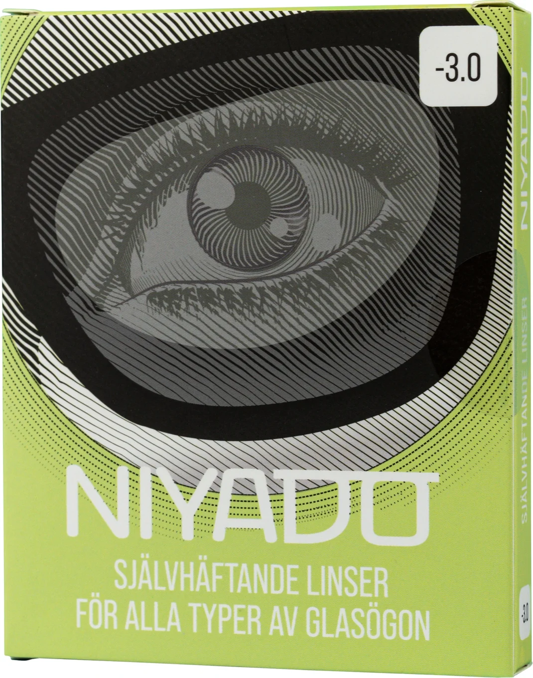 NIYADO Självhäftande Optiska Silikonlinser 1-par -3,0 NIYADO