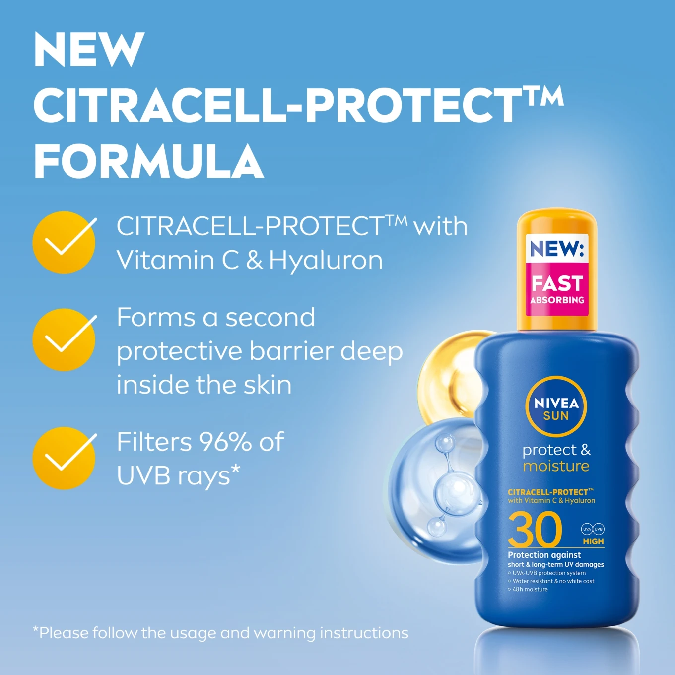 Nivea Sun Protect & Moisture Spray SPF 30, 200 ml Nivea