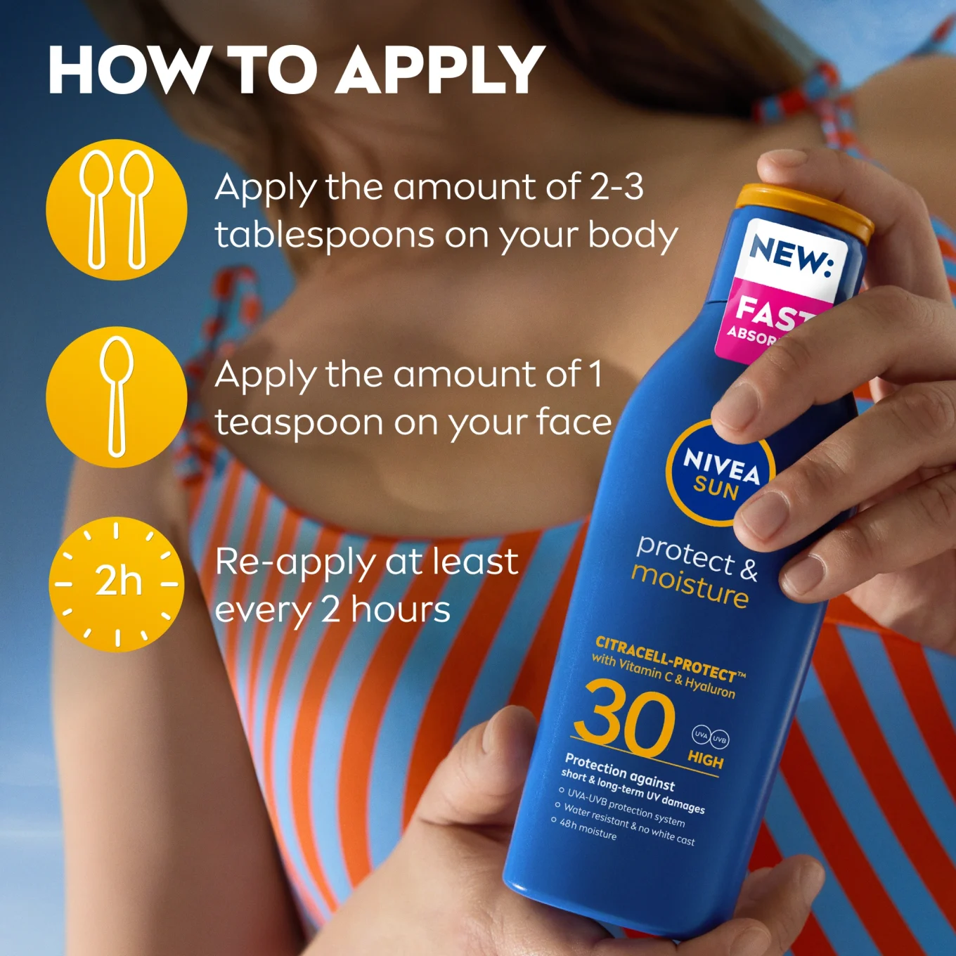 Nivea Sun Protect & Moisture Lotion SPF 30, 200 ml Nivea