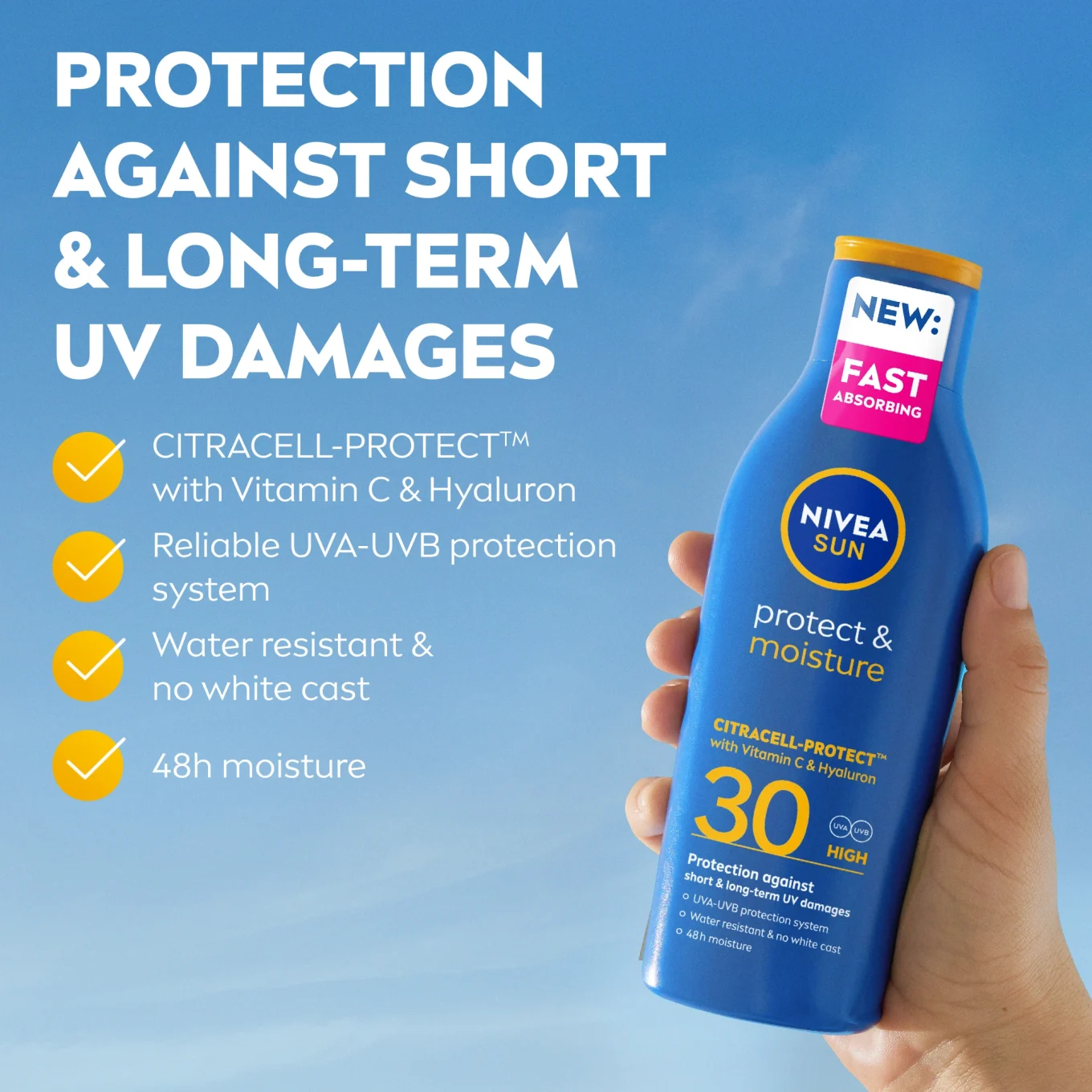 Nivea Sun Protect & Moisture Lotion SPF 30, 200 ml Nivea
