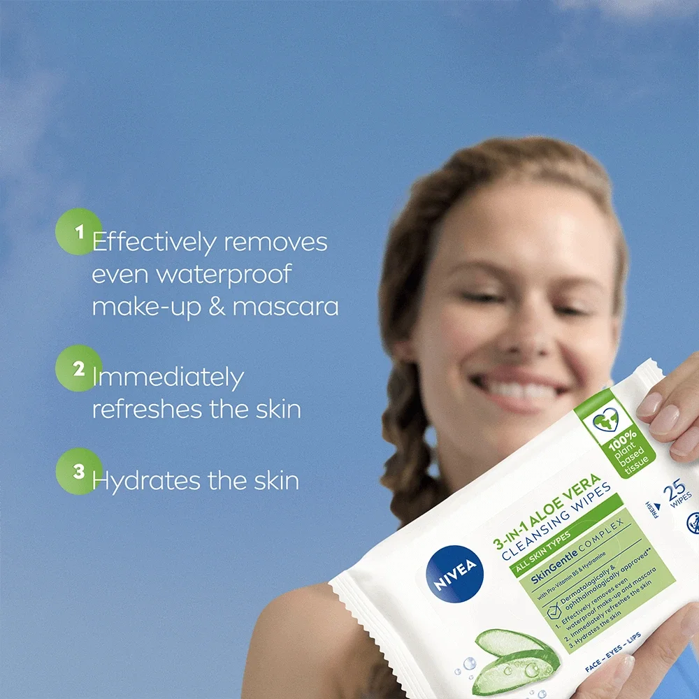 Nivea Naturally Good Wipes 25 st Nivea