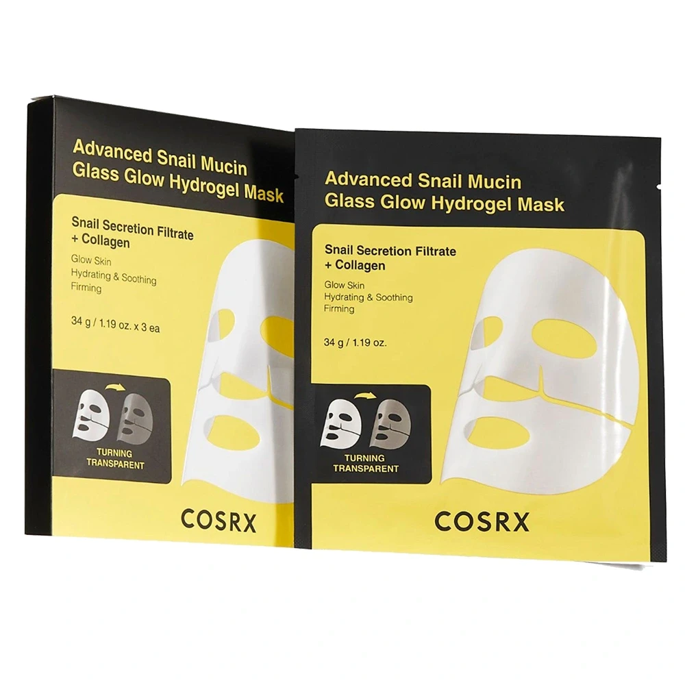 COSRX Advanced Snail Mucin Glass Glow Hydrogel Mask 3 st COSRX