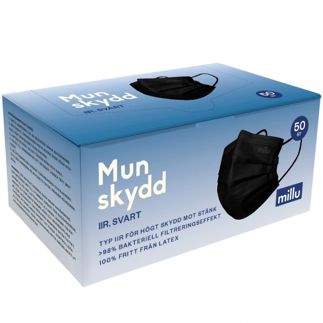 Millu Munskydd IIR 50 st Svart Millu