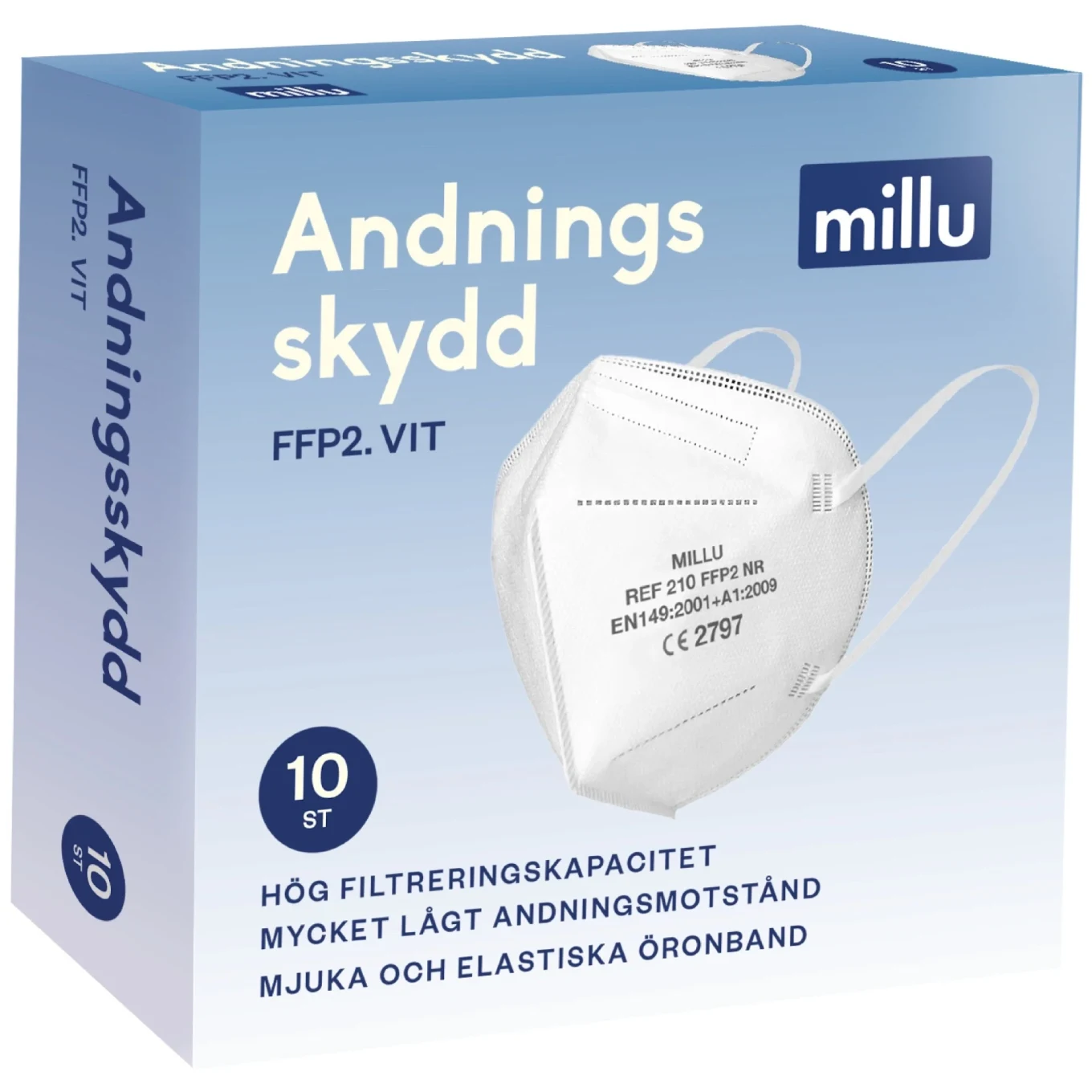 Millu Andningsskydd FFP2 10 st Vit Millu
