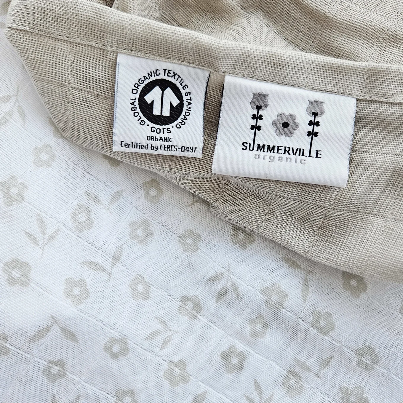 Summerville Organic Muslinfilt Petal Silver Grey 2-pack Summerville Organic