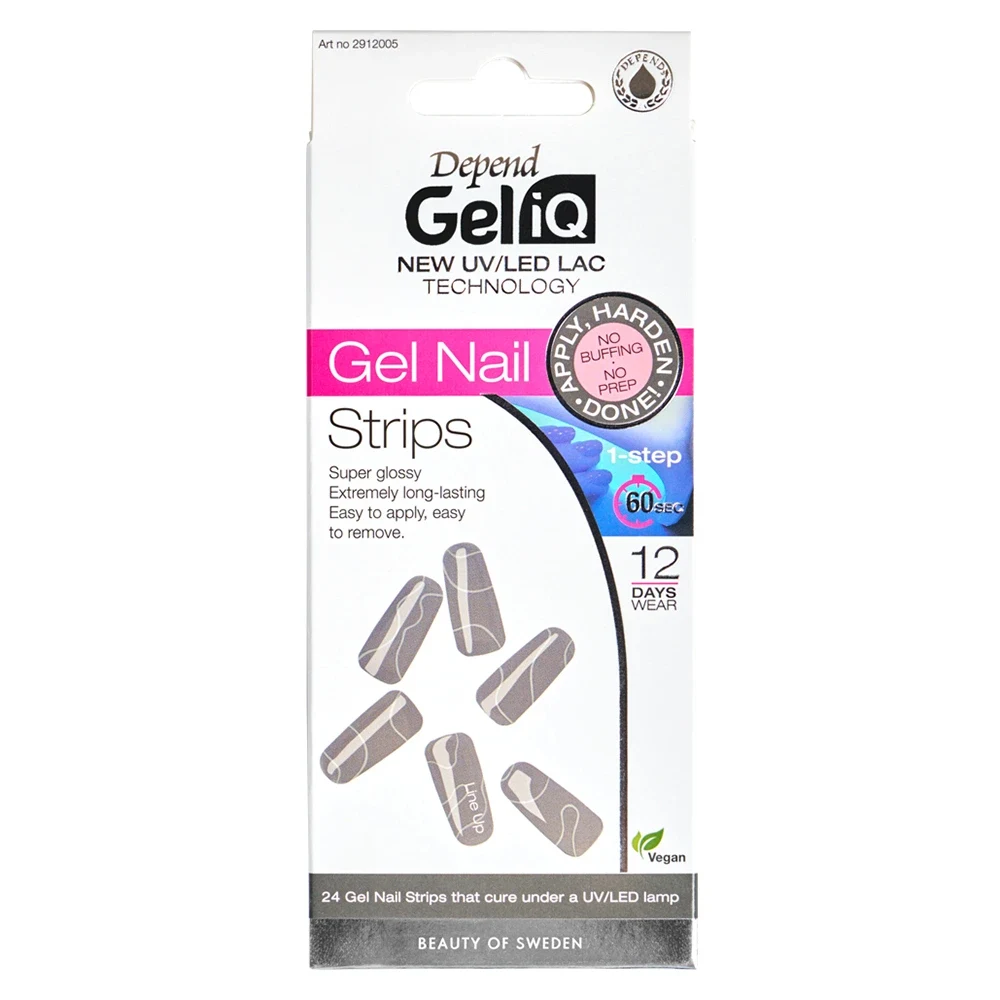 Depend Gel iQ Gel Nail Strips 24 st Line Up Depend