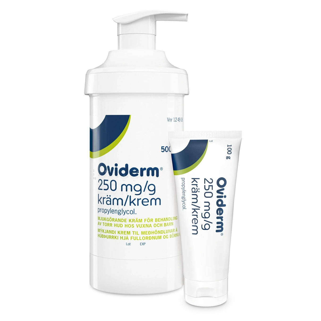 Oviderm 250mg/g Kräm 100g tub + 500g pumpburk Oviderm