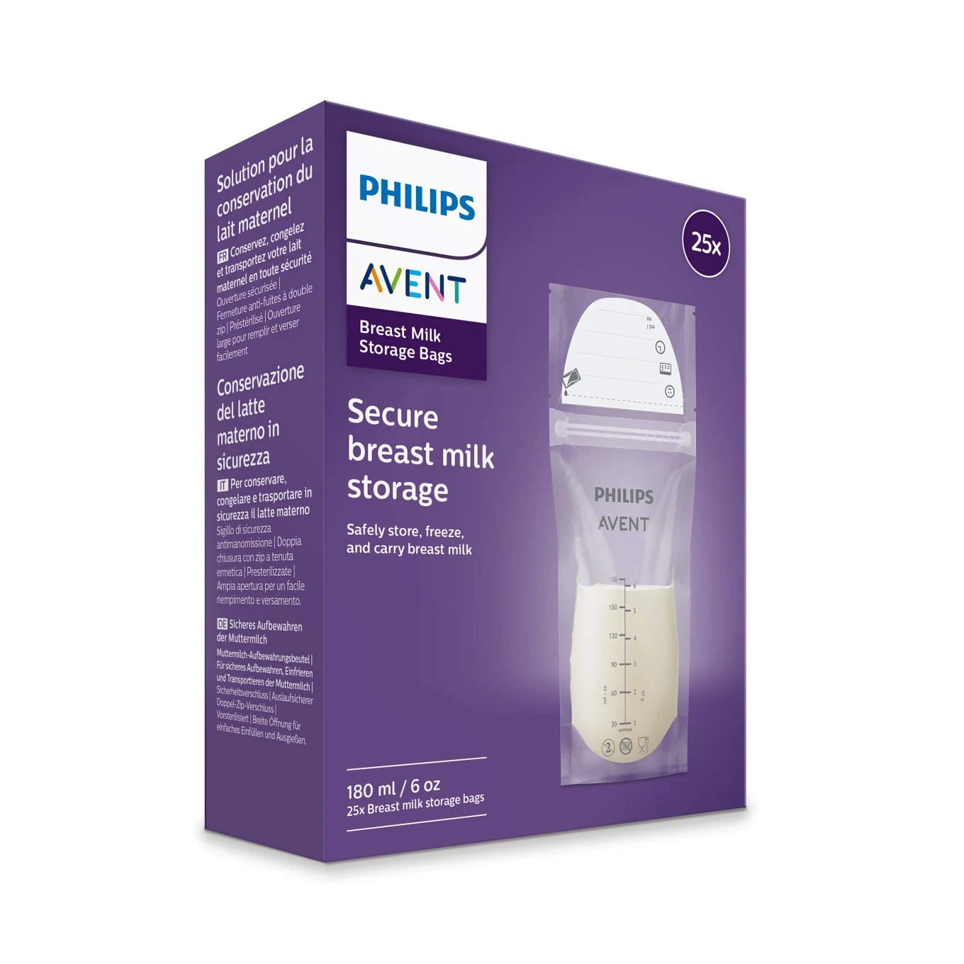 Philips Avent Förvaringspåsar För Bröstmjölk 180 ml Philips Avent