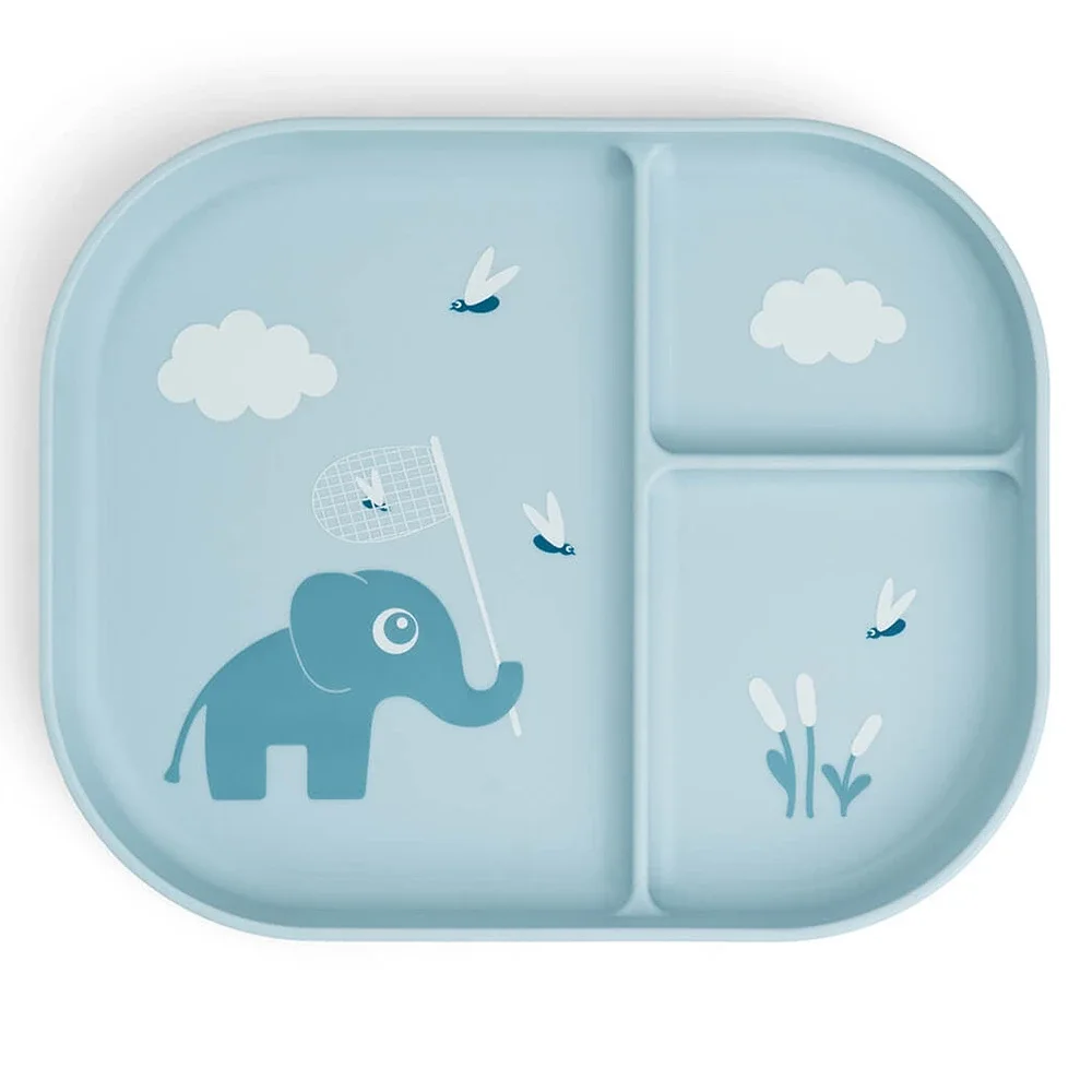 Done by Deer Foodie Compartment Plate Elphee Blue Done by Deer