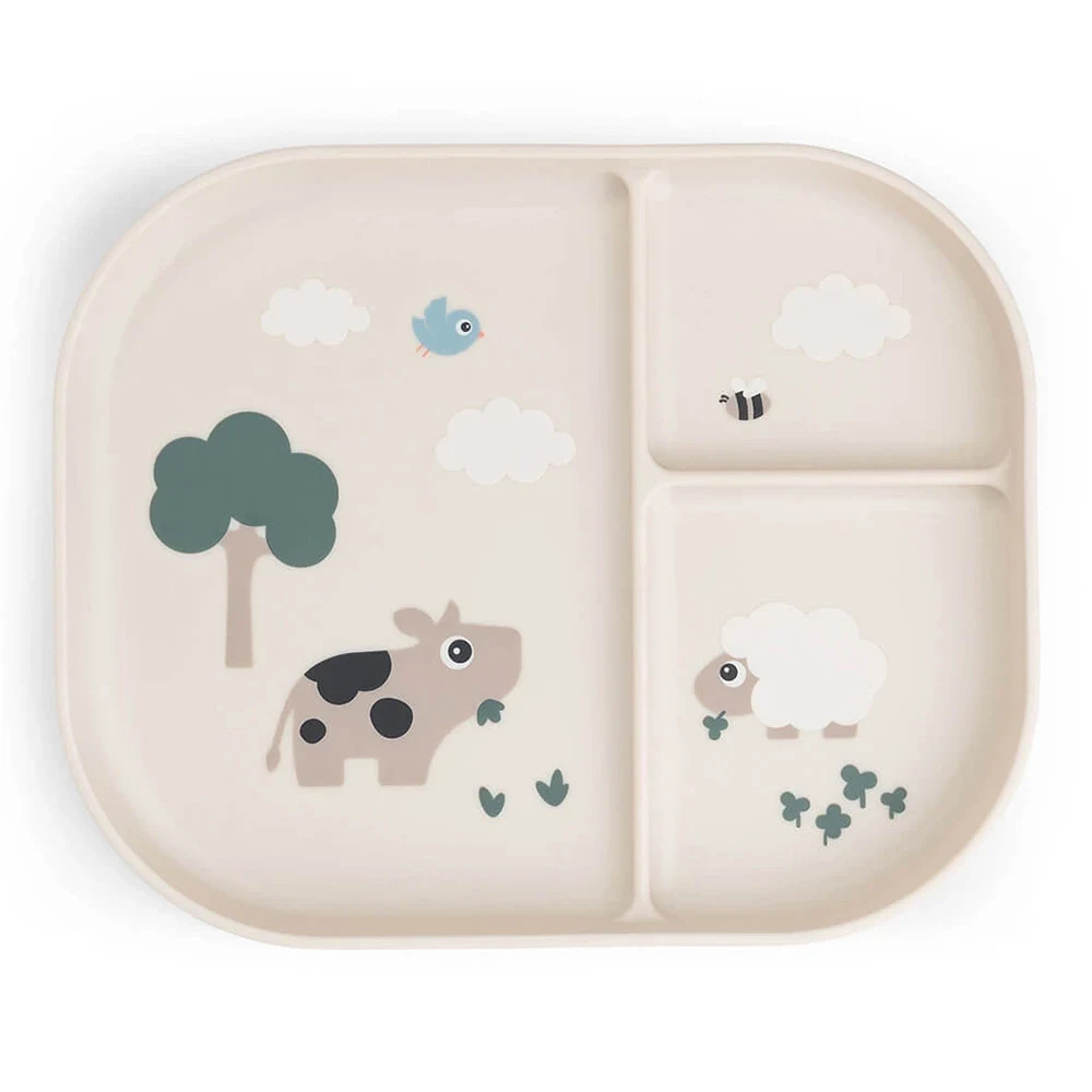 Done by Deer Foodie Compartment Plate Tiny Farm Sand Done by Deer