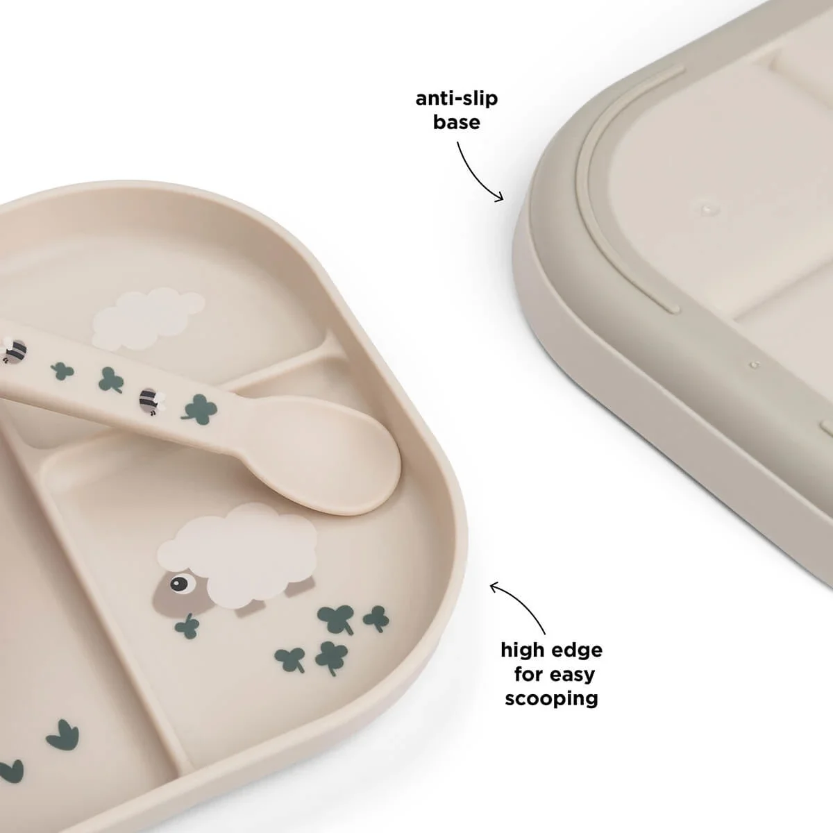 Done by Deer Foodie Compartment Plate Tiny Farm Sand Done by Deer