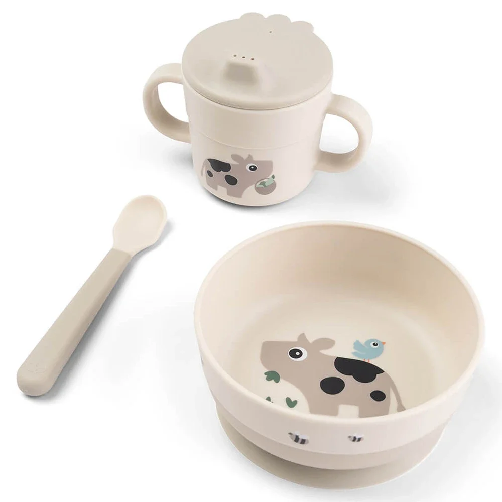 Done by Deer Foodie First Meal Set w/suction Tiny Farm Sand Done by Deer