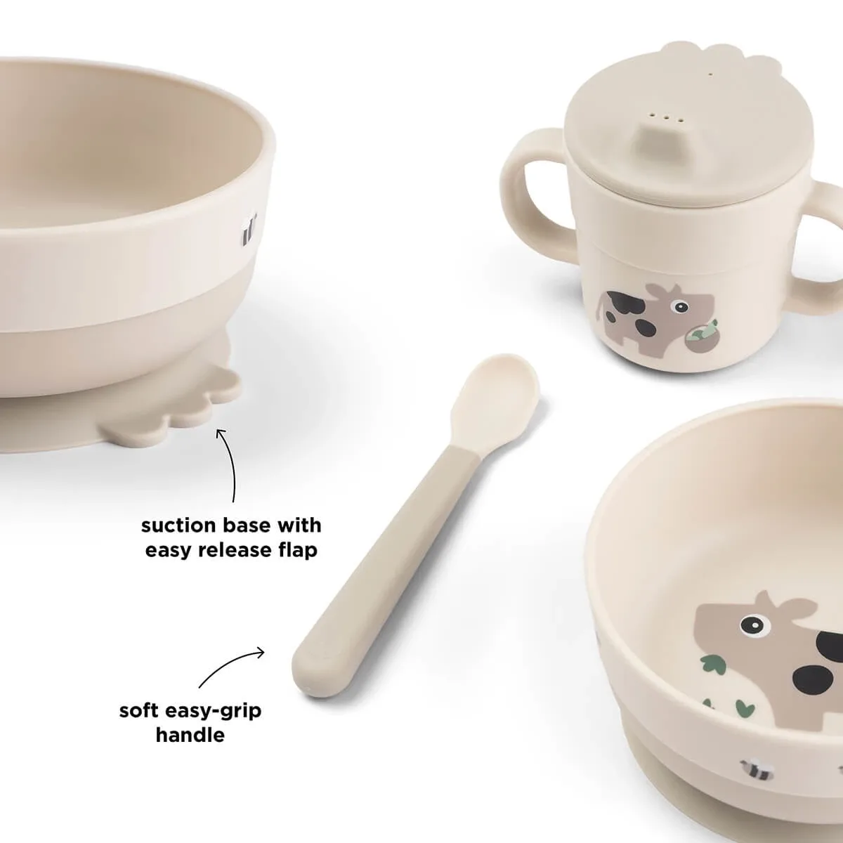 Done by Deer Foodie First Meal Set w/suction Tiny Farm Sand Done by Deer