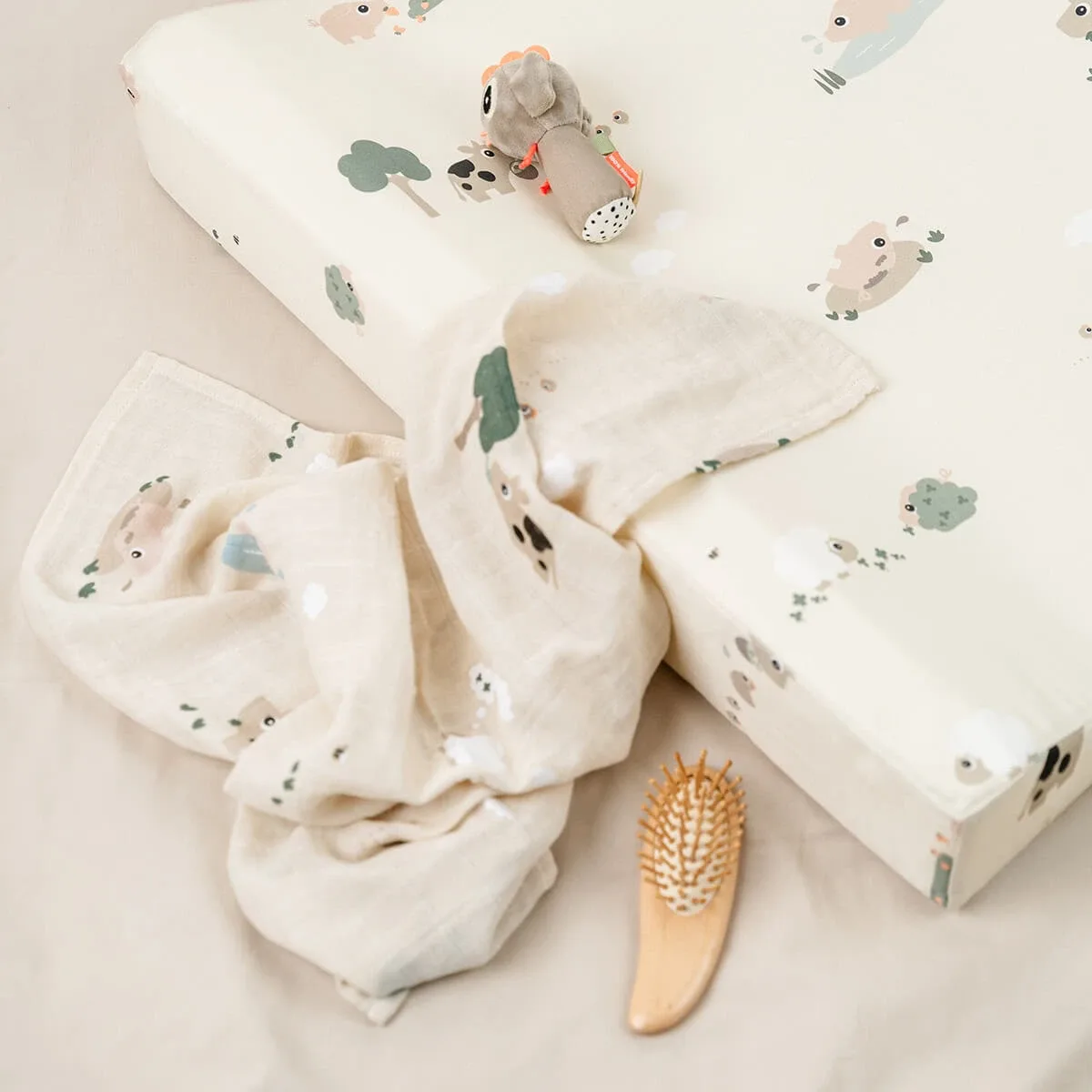 Done by Deer Changing Pad Tiny Farm Sand Done by Deer