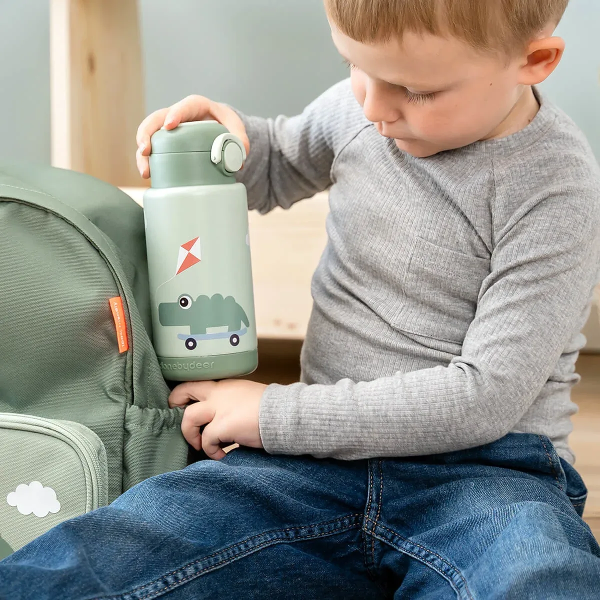 Done by Deer Insulated Bottle Playground Green 340 ml Done by Deer