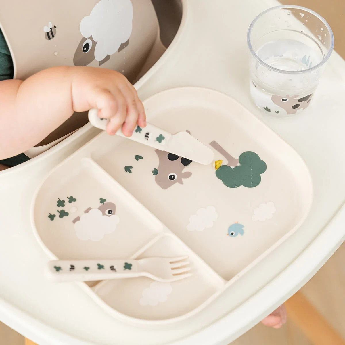 Done by Deer Foodie Cutlery Set Tiny Farm Sand Done by Deer