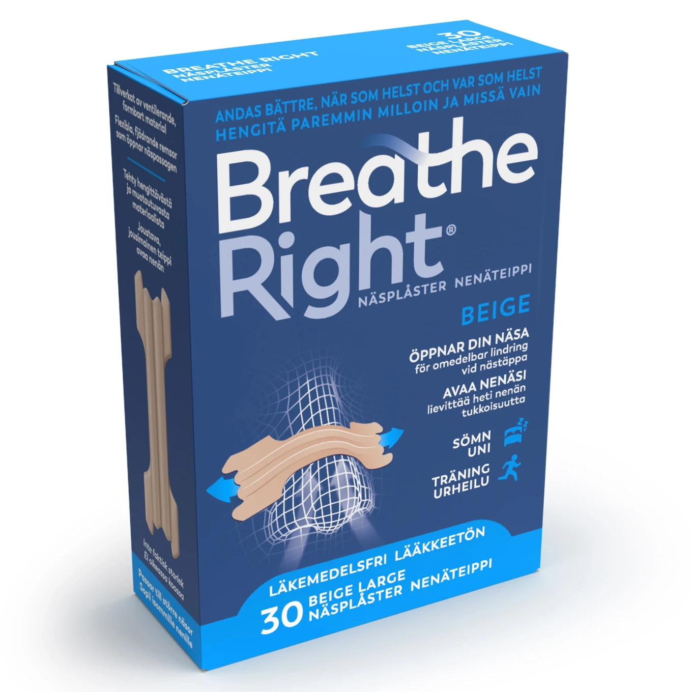 Breathe Right Näsplåster Beige Large 30 st Breathe Right