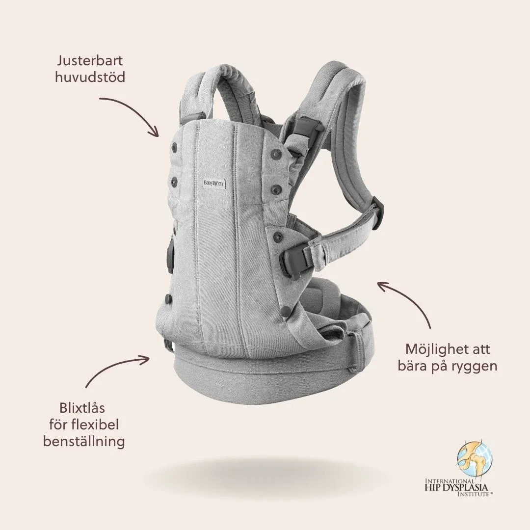 BabyBjörn Bärsele Harmony Väv Ljusgrå Melerad BabyBjörn