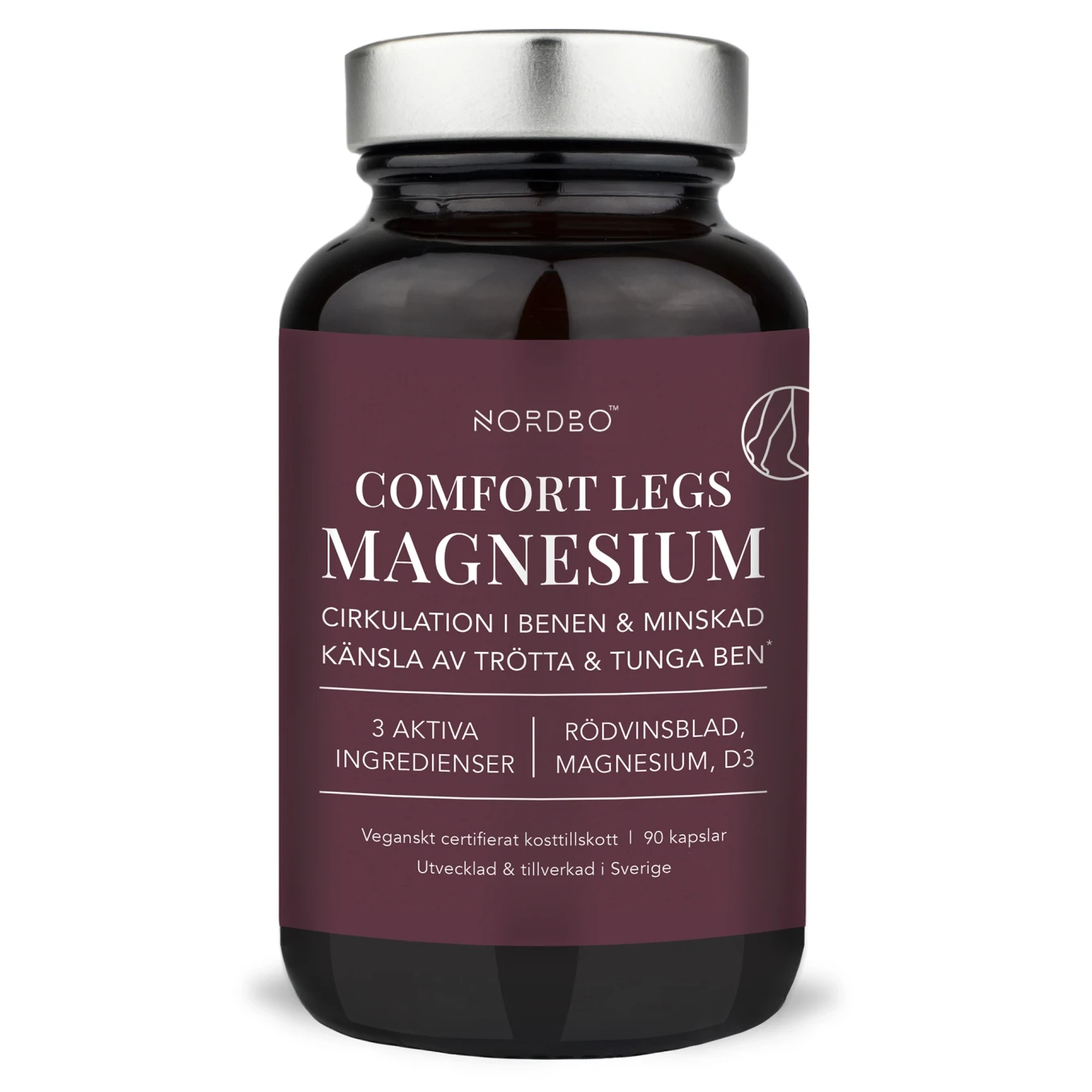 Nordbo Comfort Legs Magnesium 90 kapslar Nordbo