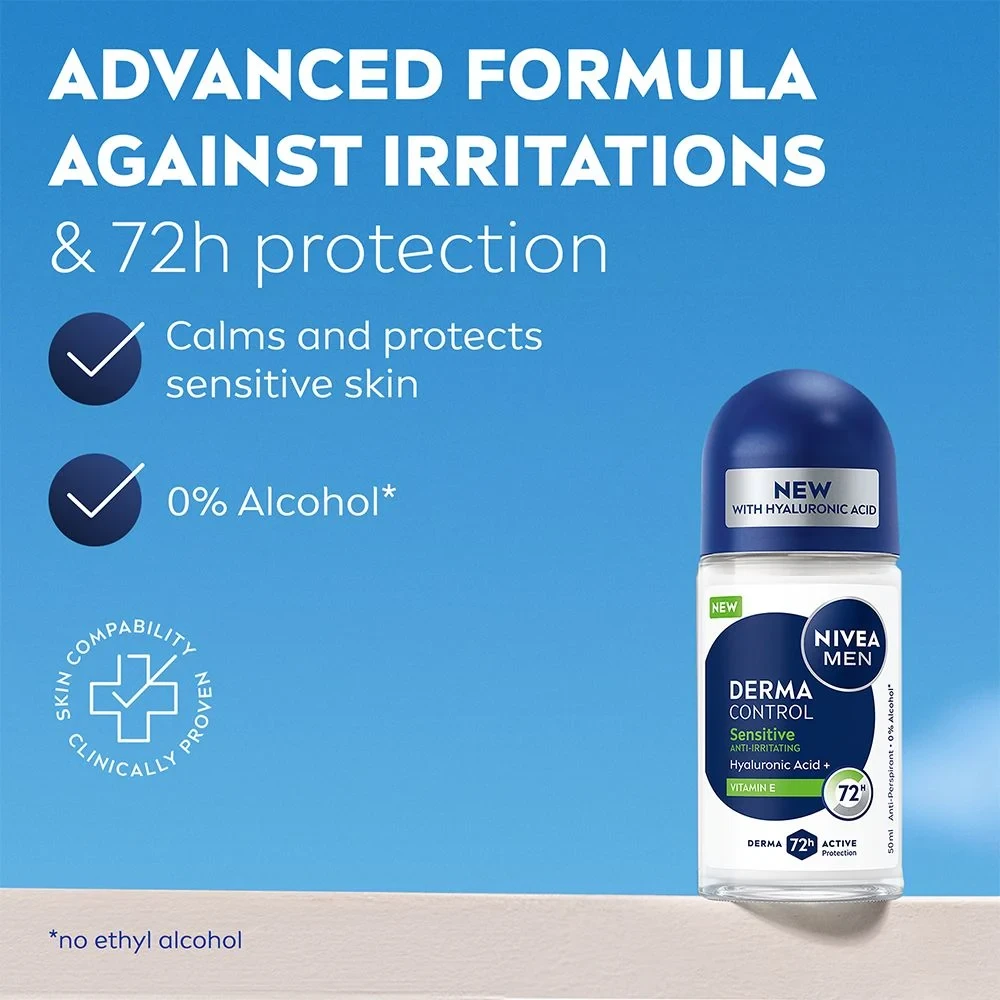 Nivea Men Derma Control Sensitive Roll On 50 ml Nivea