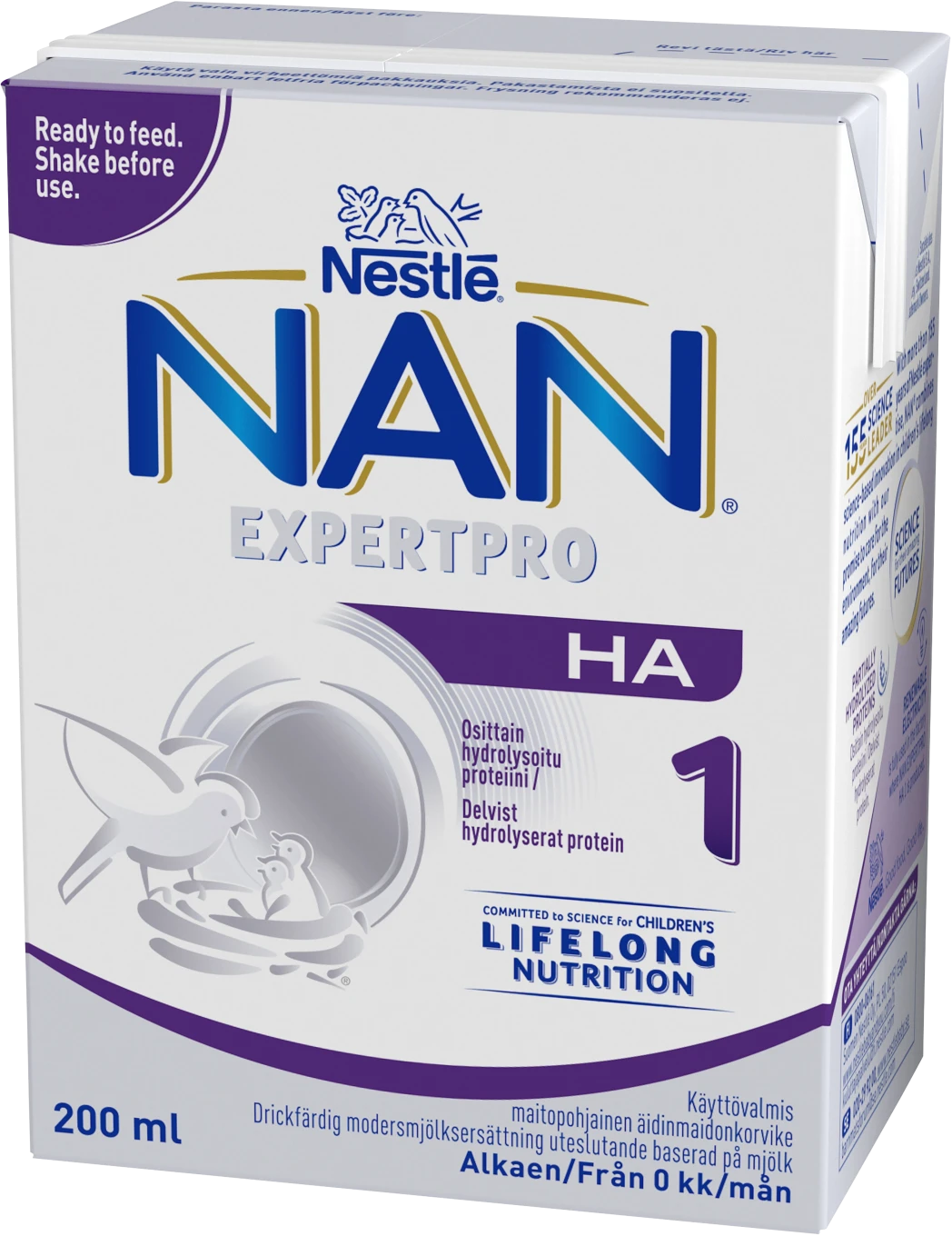 NAN Expertpro H.A. 1 Drickfärdig Modersmjölkersättning 12 x 200 ml Nan