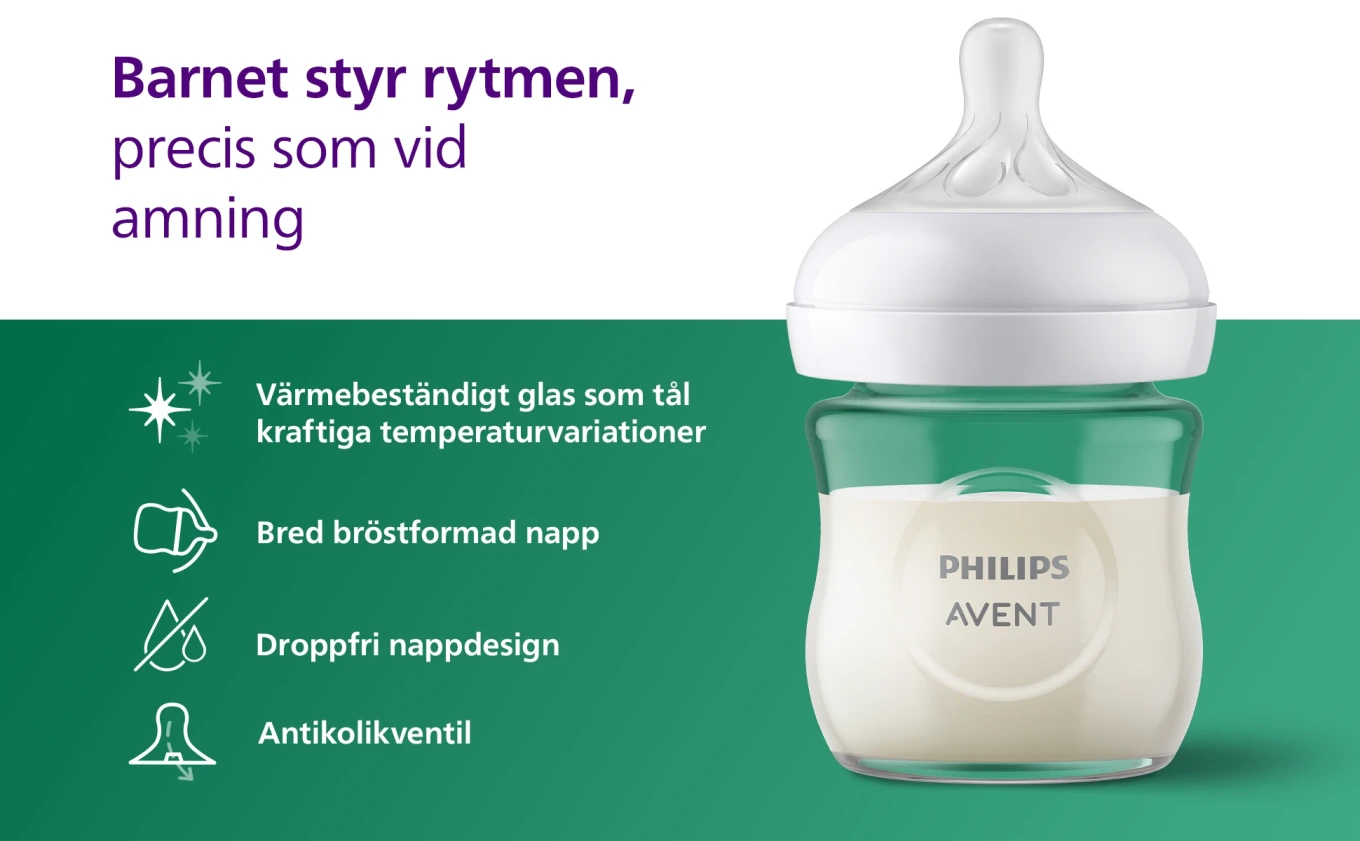 Philips Avent Natural Response Nappflaska Glas 120 ml Philips Avent