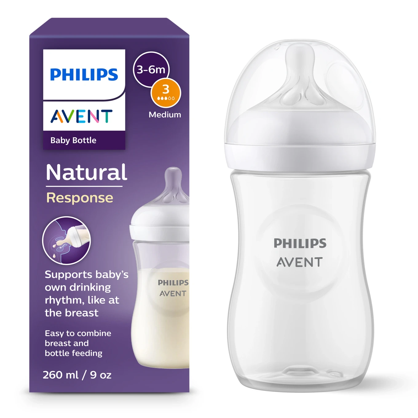 Philips Avent Natural Response Nappflaska 260 ml Philips Avent