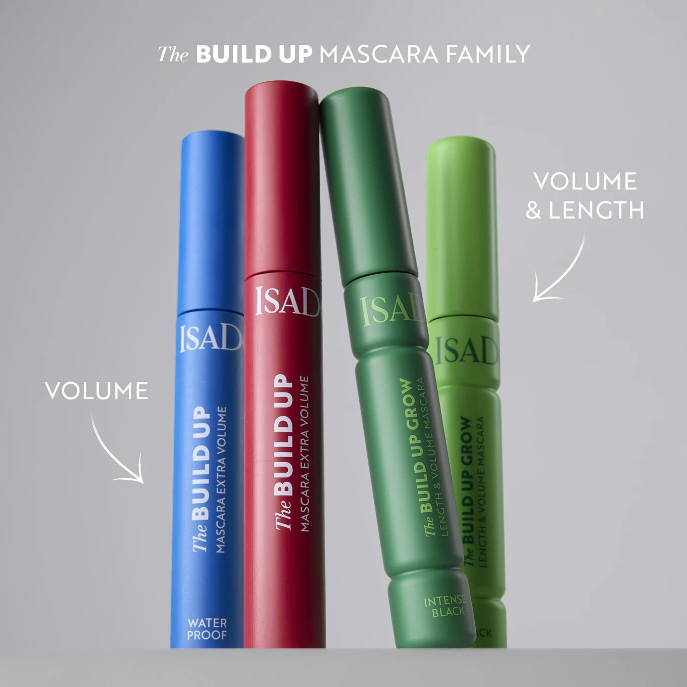 IsaDora Build Up Mascara Extra Volume Waterproof 01 Black 10 ml IsaDora