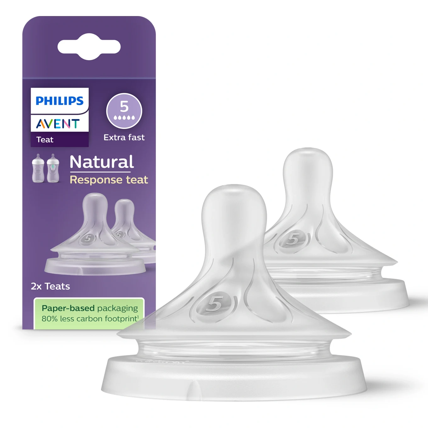 Philips Avent Natural Response Dinapp flöde 5 2-pack Philips Avent