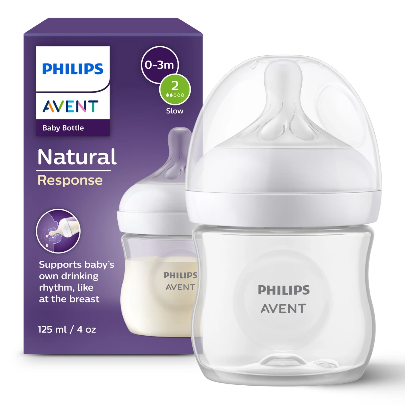 Philips Natural Response Flaska med Airfree-ventil 125 ml Philips Avent