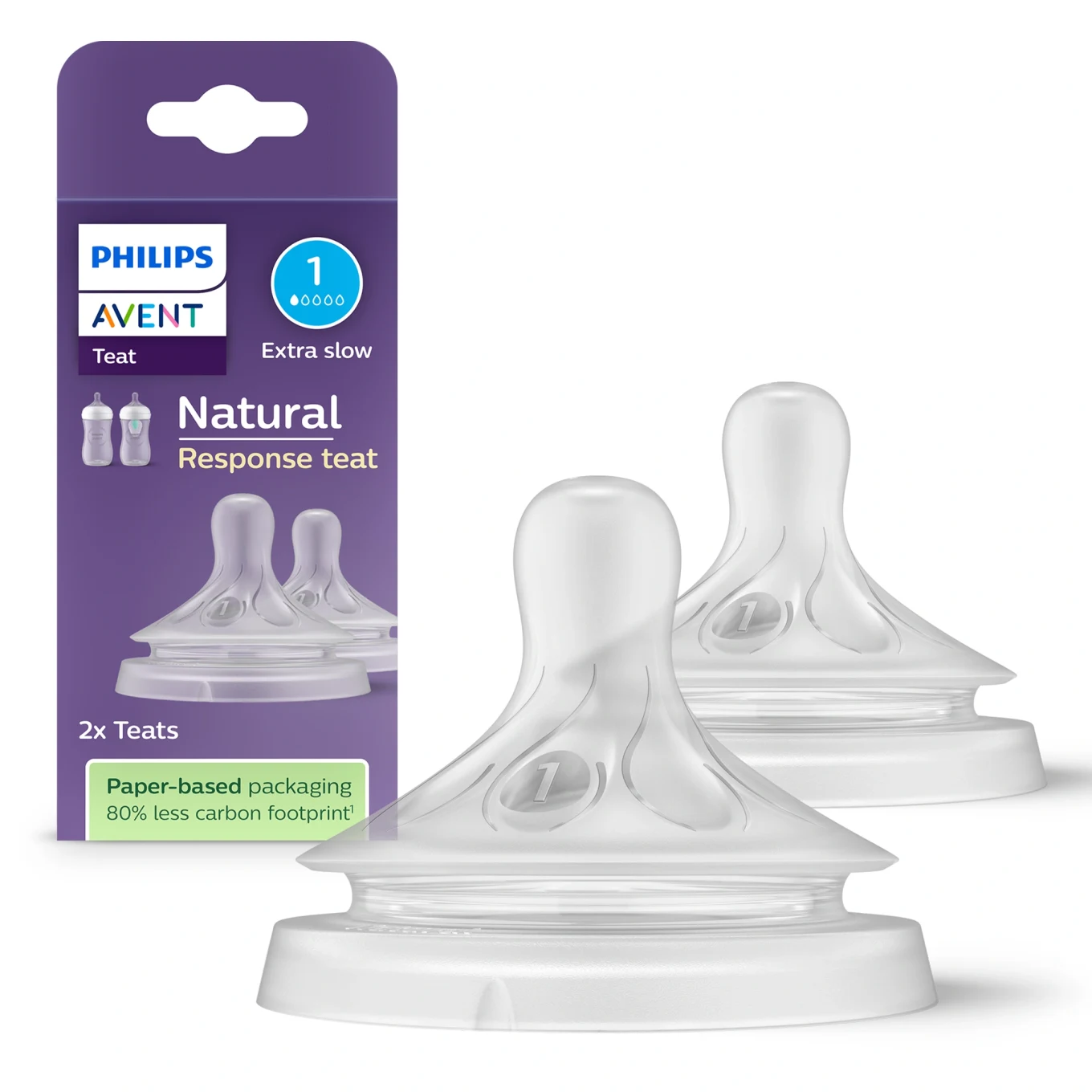 Philips Avent Natural Response Dinapp flöde 1 2-pack Philips Avent