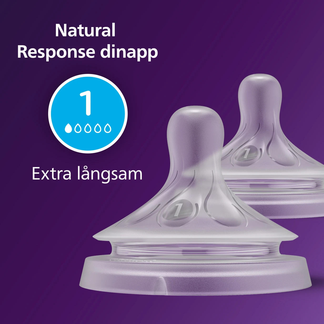 Philips Avent Natural Response Dinapp flöde 1 2-pack Philips Avent