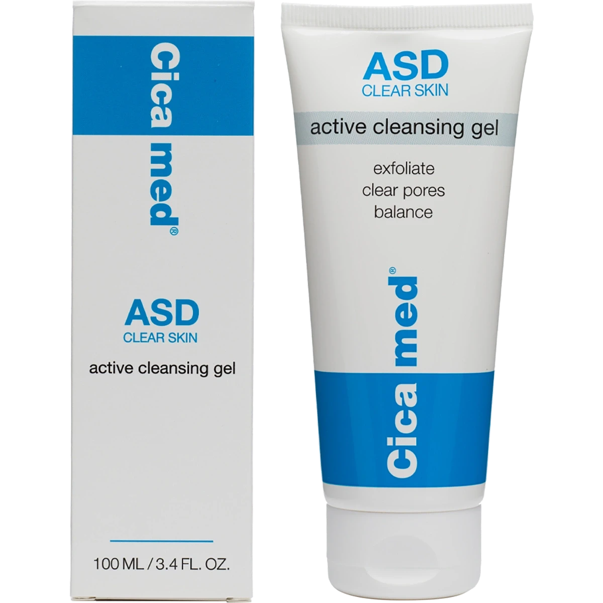 Cicamed Medical Science ASD Clear Skin Active Cleansing Gel 100 ml Cicamed