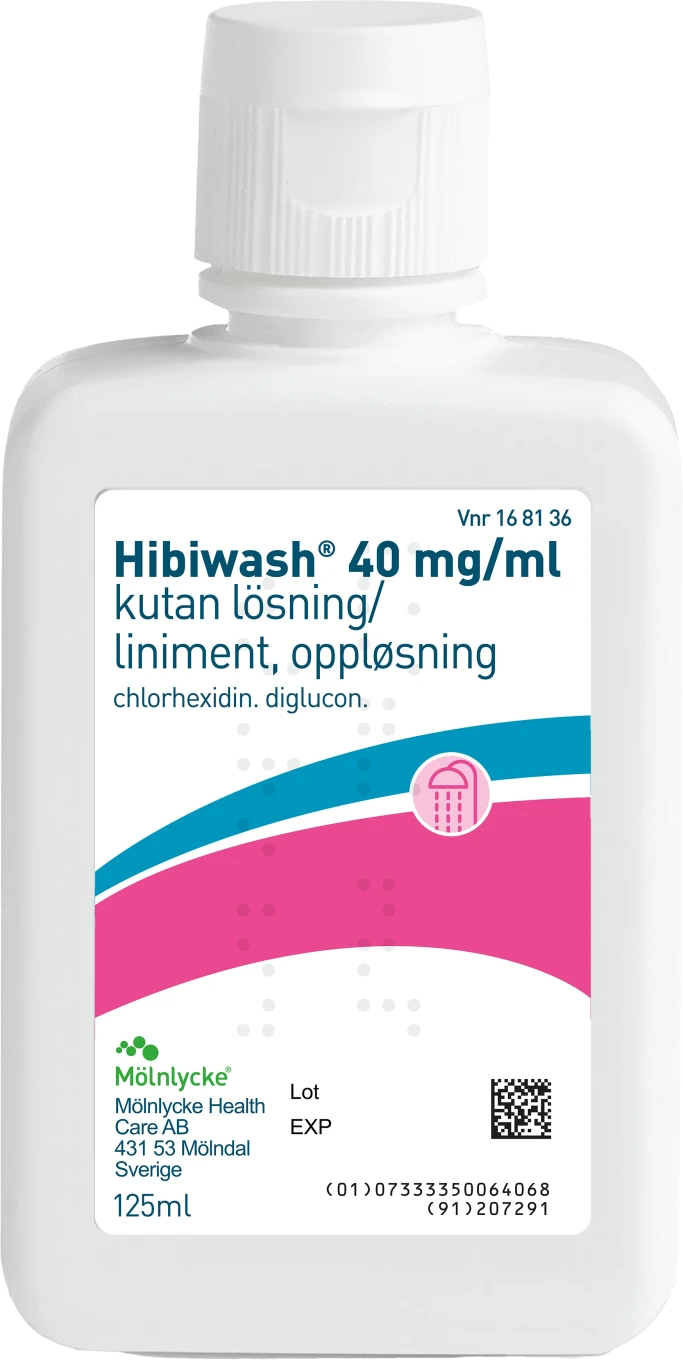 Hibiwash Kutan lösning 40mg/ml Flaska 125 ml Hibiwash