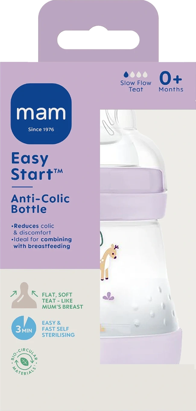 MAM Easy Start Anti-Colic Nappflaska Rosa 160ml Mam
