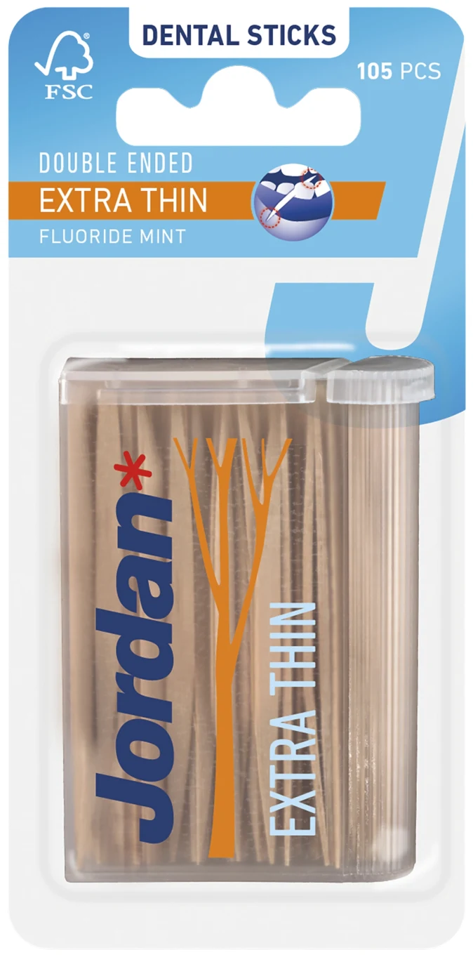 Jordan Extra Tunn Tandsticka Trä 105 st Jordan