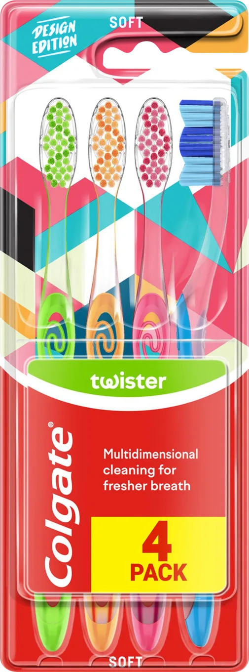 Colgate Tandborste Twister Soft 4 st Colgate