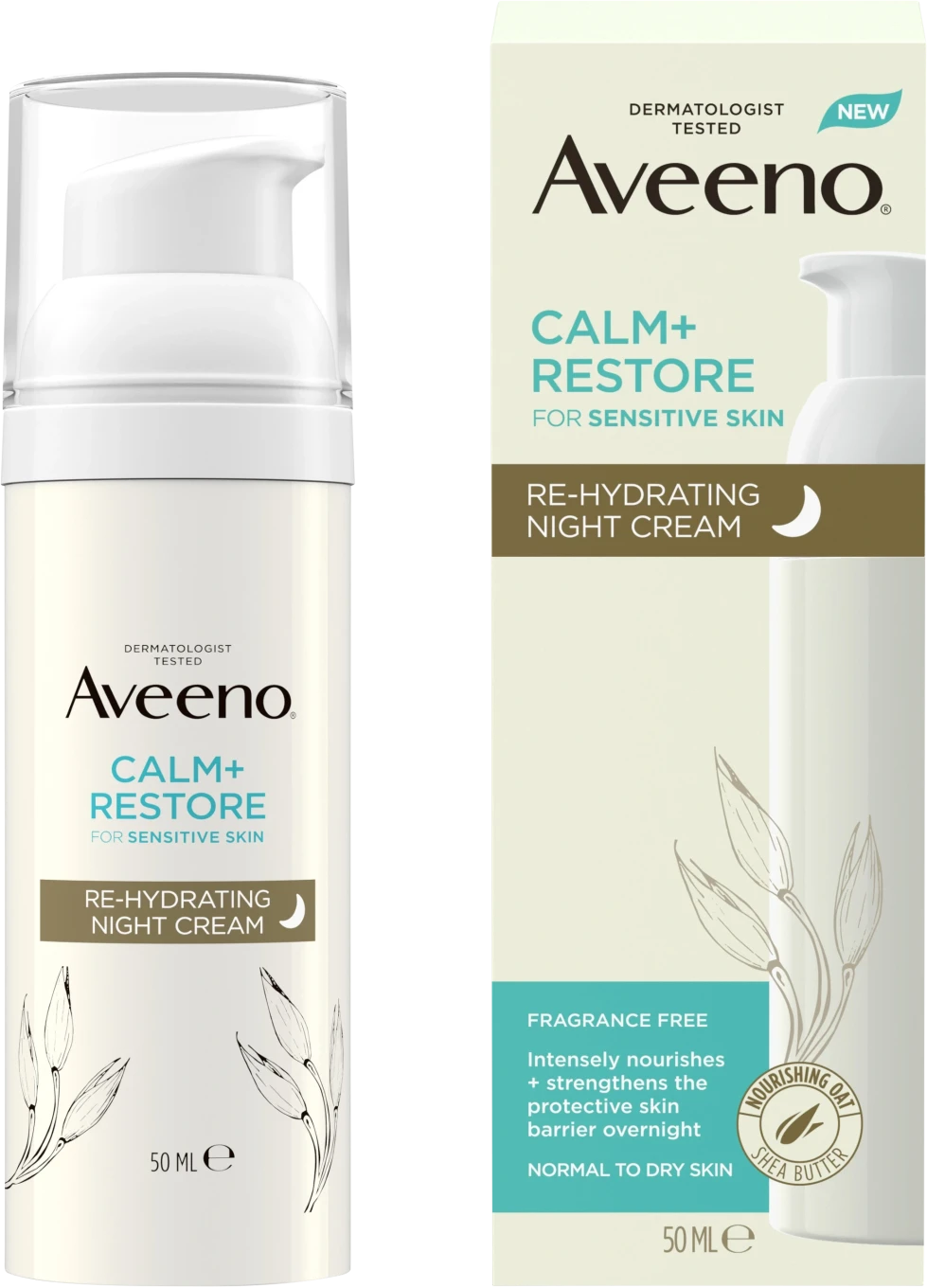 Aveeno CALM+RESTORE® Re-Hydrating Night Cream 50 ml Aveeno