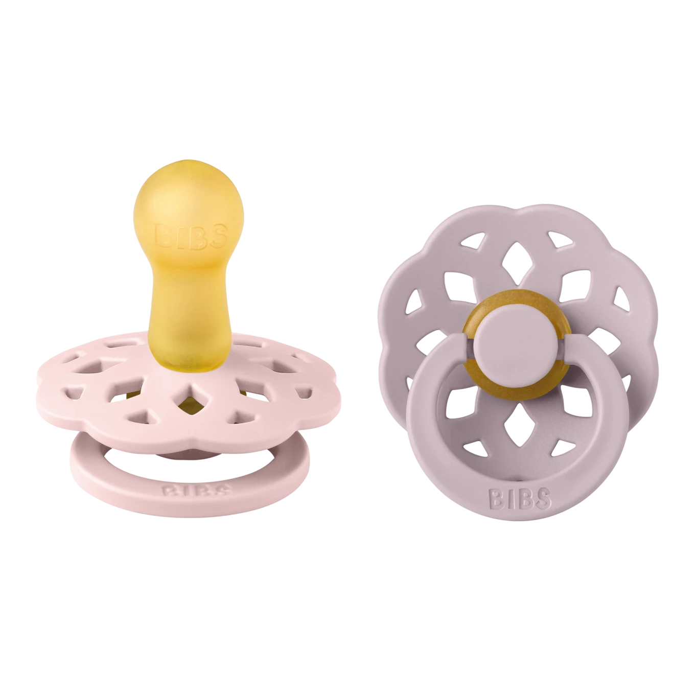 BIBS Pacifier Boheme Latex Blossom/Dusky Lilac 2-pack Size 2 Bibs