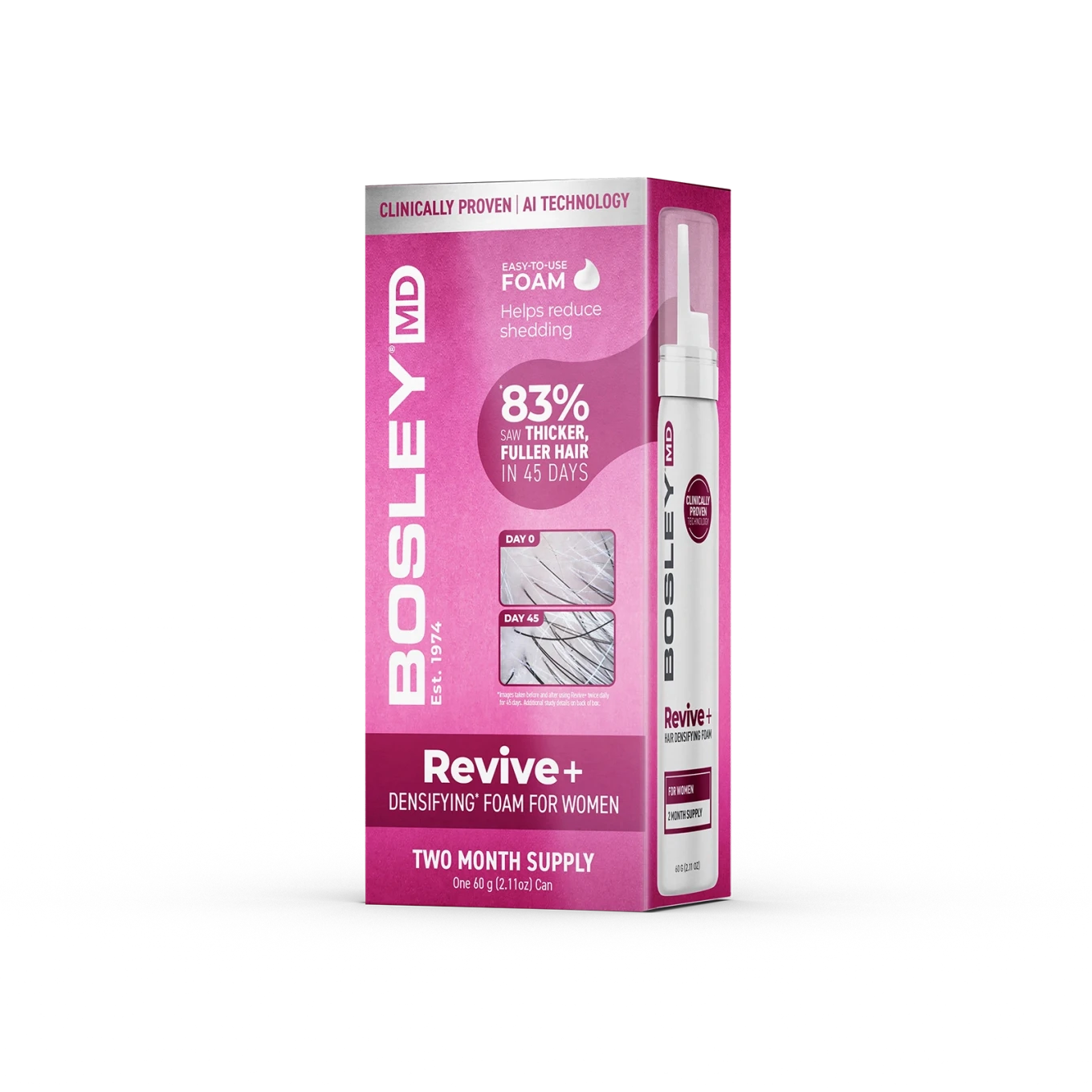 Bosley Revive+ Hair Densifying Foam For Women 60 g Bosley