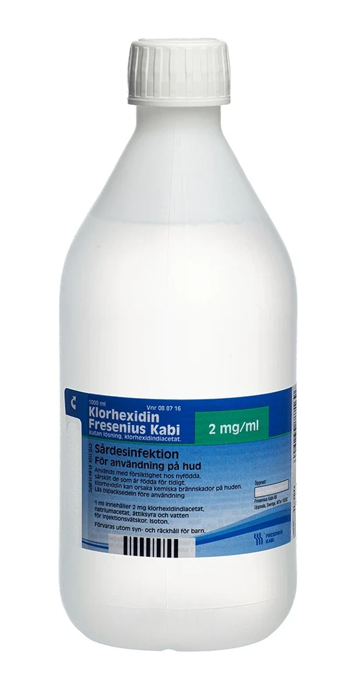 Klorhexidin Fresenius Kabi Kutan lösning 2mg/ml 1000 ml Fresenius