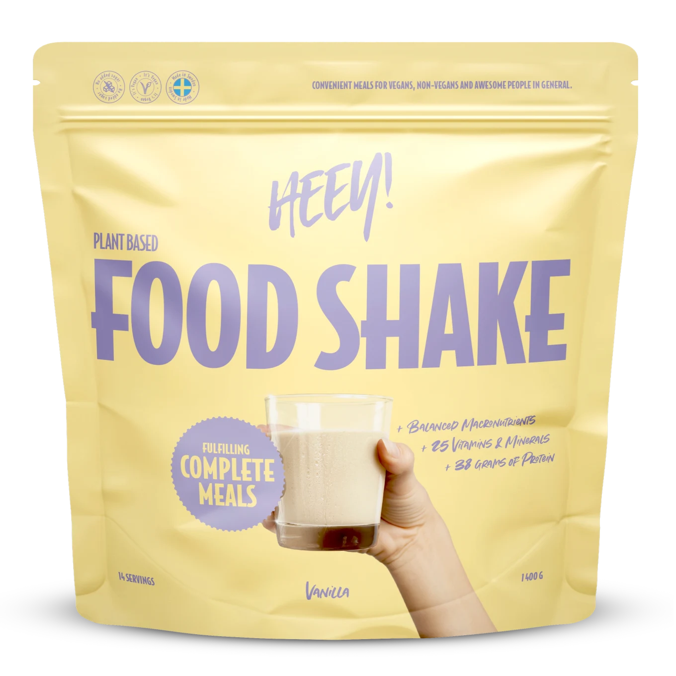 Heey! Vegan Food Shake Vanilj 1,4 kg Heey!