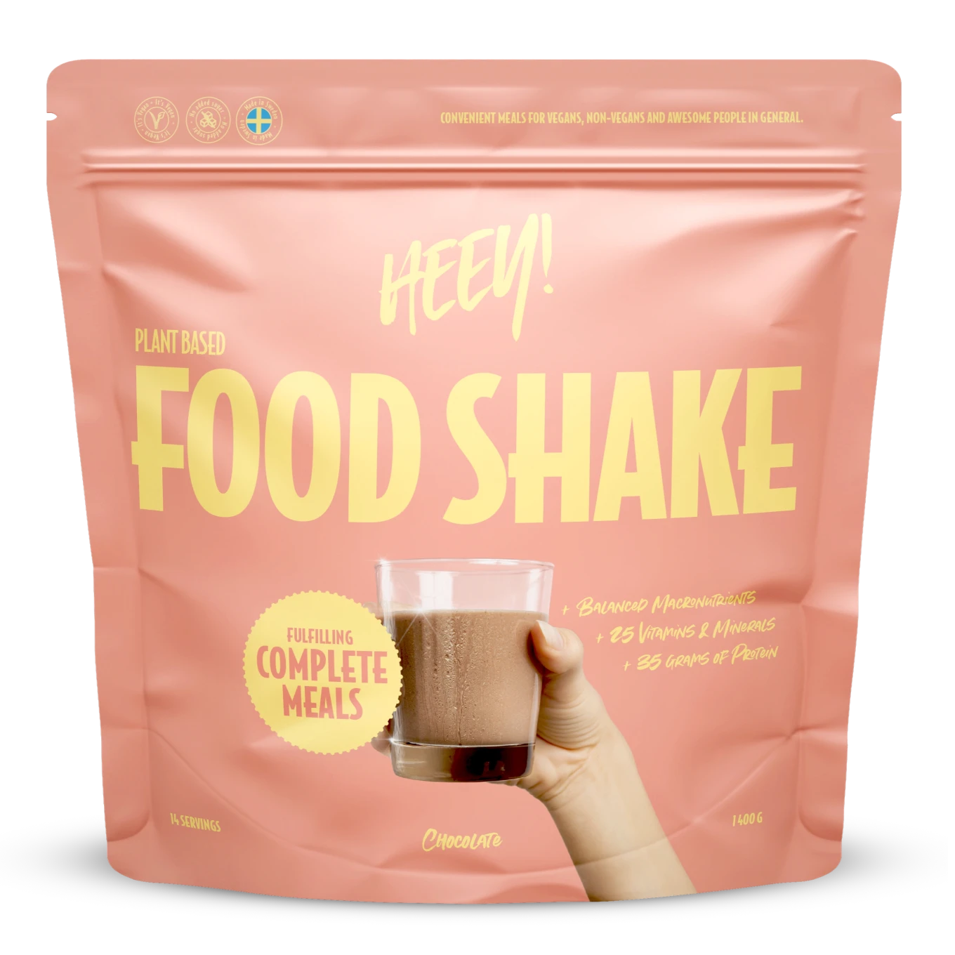 Heey! Vegan Food Shake Choklad 1,4 kg Heey!