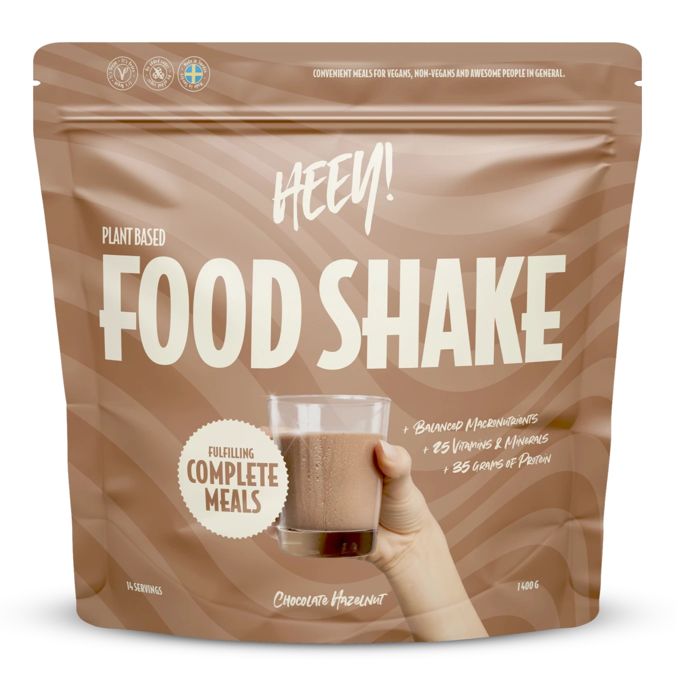 Heey! Vegan Food Shake Choklad Hasselnöt 1,4 kg Heey!