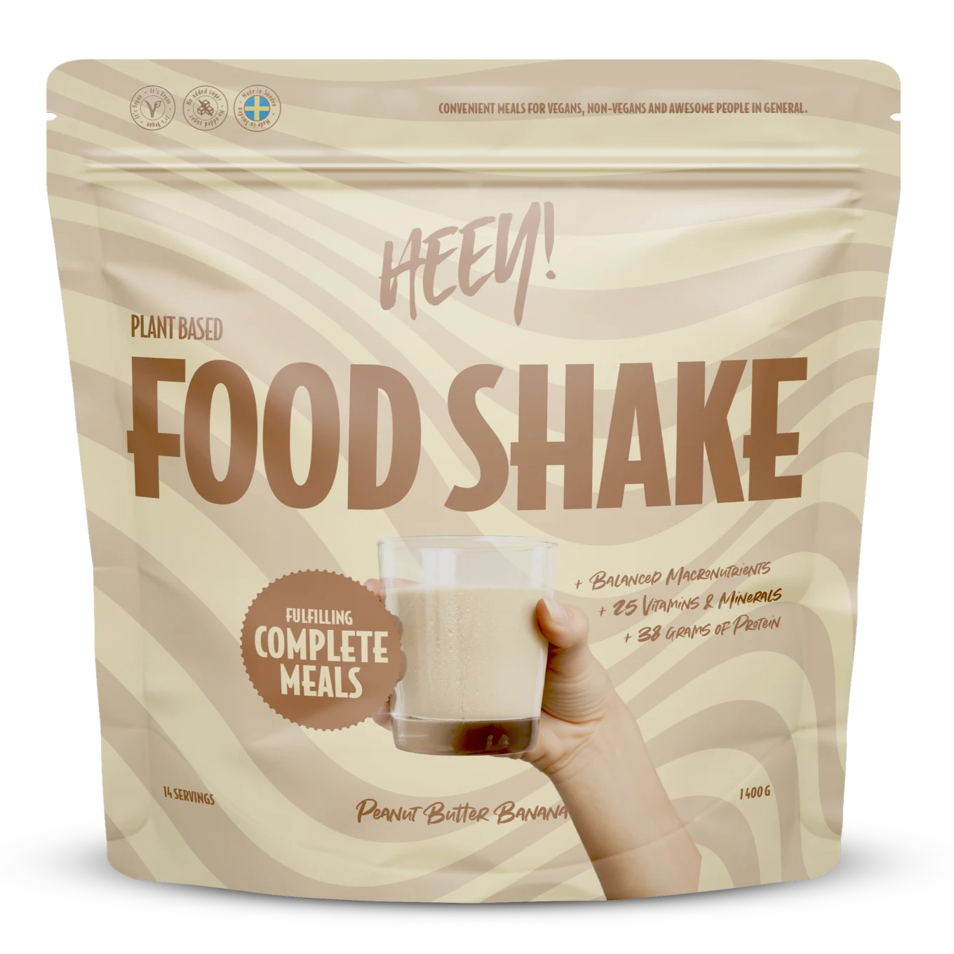 Heey! Vegan Food Shake Jordnötssmör Banan 1,4 kg Heey!