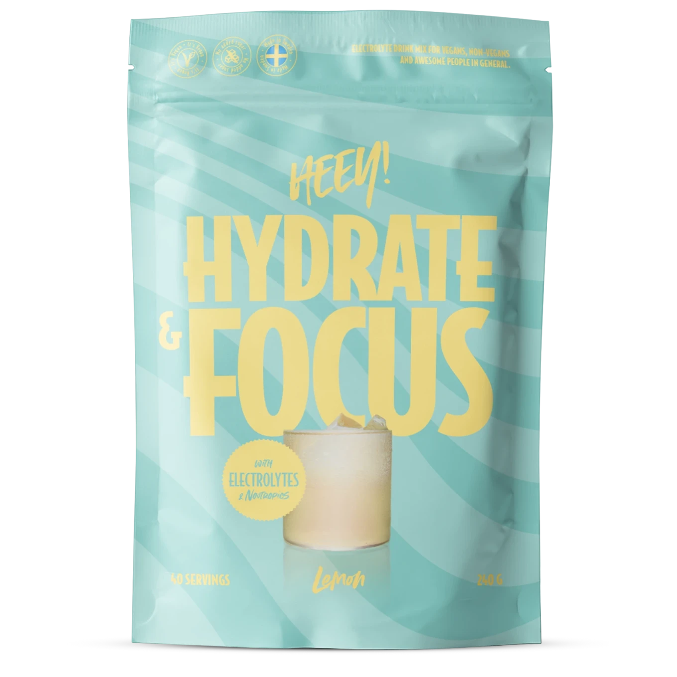 Heey! Hydrate & Focus Elektrolyter Citron 240 g Heey!