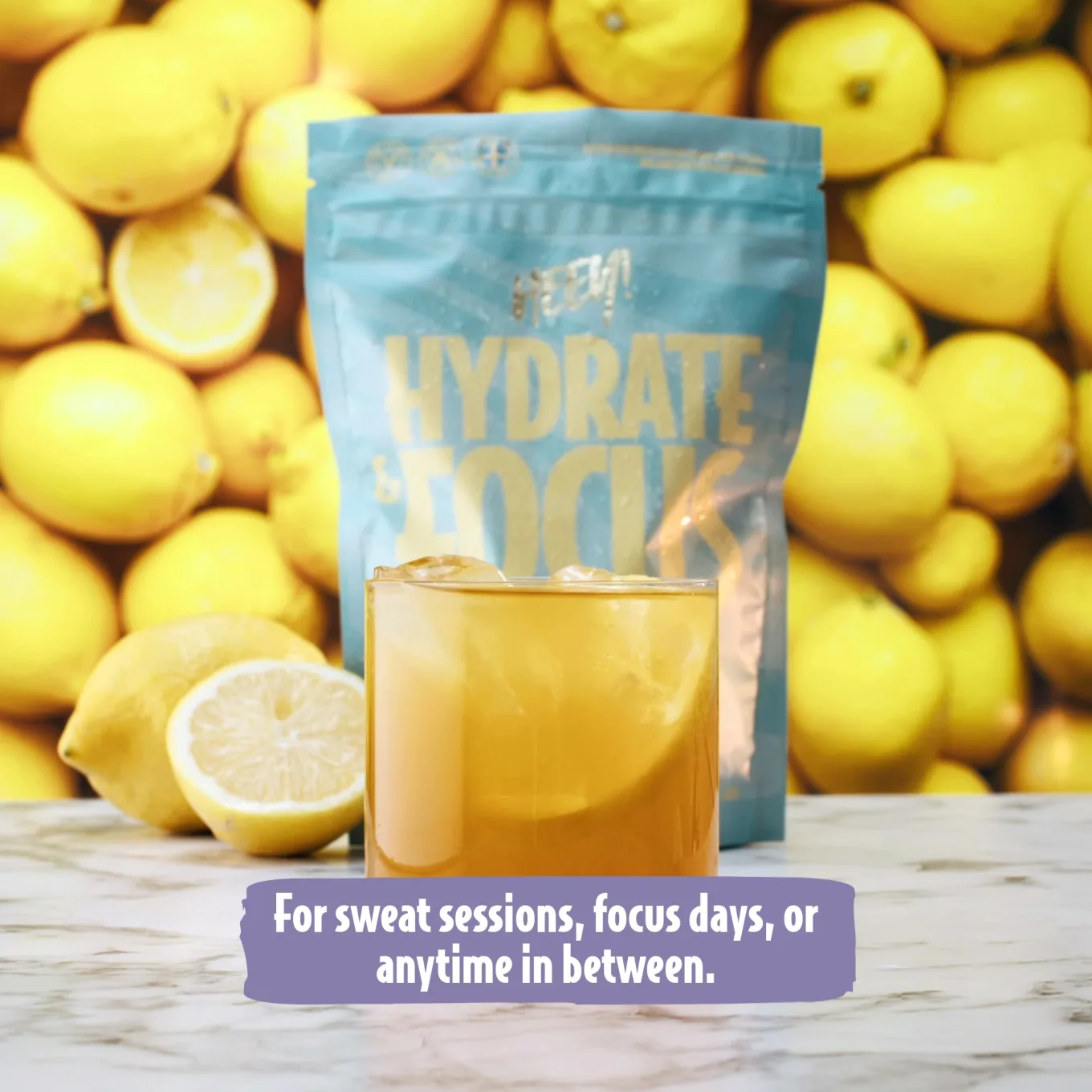 Heey! Hydrate & Focus Elektrolyter Citron 240 g Heey!