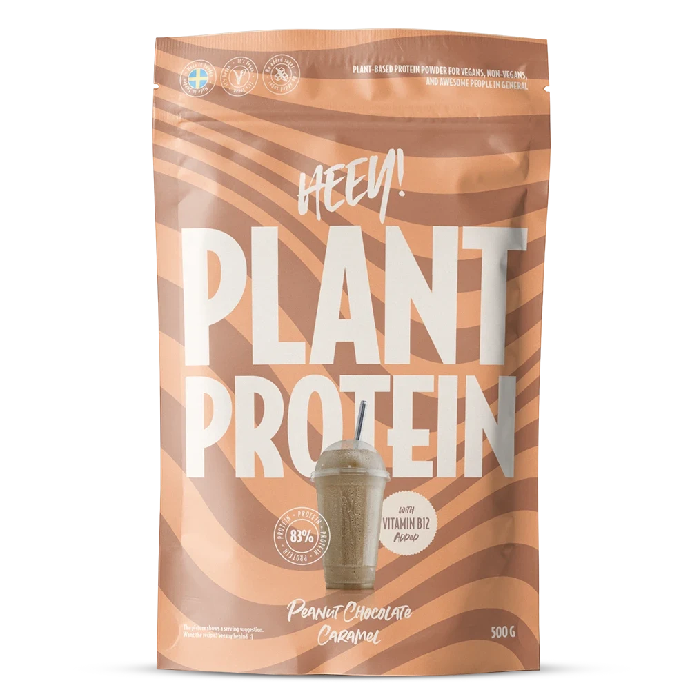 Heey! Veganskt Protein Jordnöt Choklad Karamell 500 g Heey!