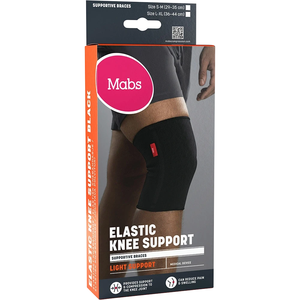 Mabs Elastiskt Knäbandage Svart S/M Mabs